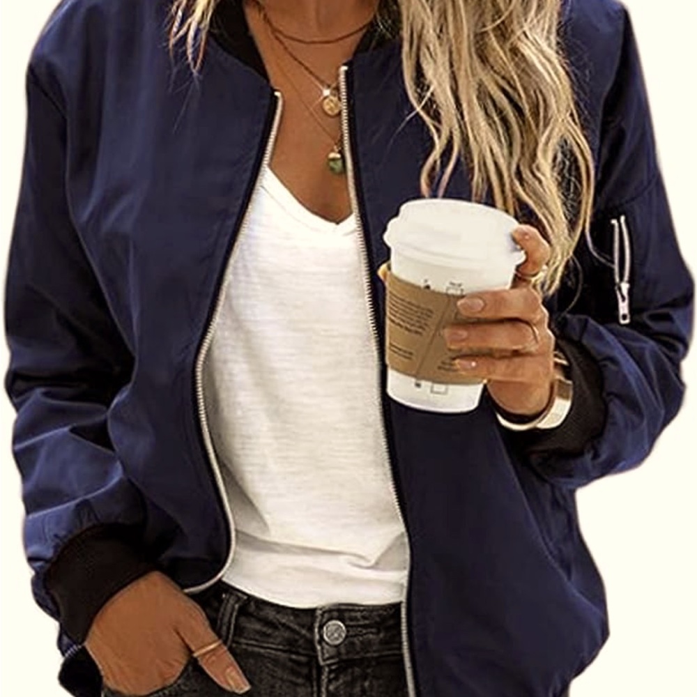 ZARA WOMEN’S LIGHTWEIGHT BOMBER STYLE JACKET